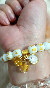 Pure Himalayan Lucky Charm Bracelet w/Money Bar Mantra St Benedict