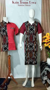Etnik Couple Warna Marun: Bahan Berkualitas Tinggi & Desain Menawan
