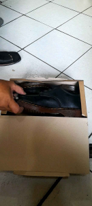 sepatu casual kerja kulit sapi.asli  sol bening full jait keliling.