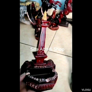 Asbak Murah Unik Aesthetic Motif Tugu Monas Warna Coklat