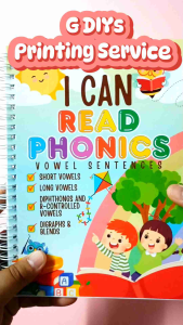 I Can Read Phonics Vowel Sentences Reading Book for Beginners Toddlers Ages 4-6