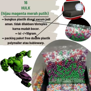 butiran styrofoam bisa milih warna varian kartun dan super hero isi 10gr