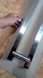 handle pintu kaca baut tembus dof glosy kotak cocok untuk pintu rumah dan perkantoran