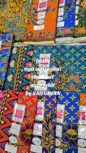10 HELAI KAIN SARUNG BATIK TIGA SERANGKAI siap jahit PEMBORONG & PERUNCIT