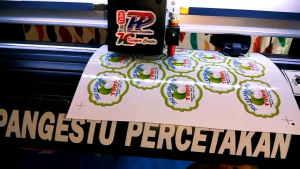 Cetak Sticker Label Produk 54pcs Satu Lembar A4 Kis Cutting Siap Tempel COD Glossy Bentuk Bulat