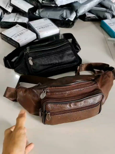 wesbeg tas selempang kulit sapi new tas selempang pria dengan model style simpel 4 ruang kompartemen penyimpanan