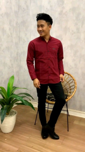Kemeja Polos Pria Lengan Panjang Kemeja Pria Casual Ukuran M L XL XXL Termurah