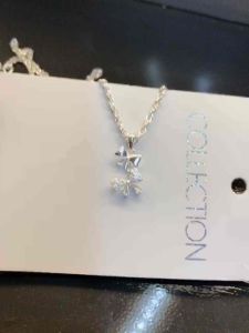 Mặt dây chuyền bạc nơ nhỏ xinh đơn giản ( không dây)