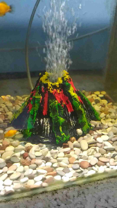 gunung merapi dekorasi aquarium/hiasan aquarium