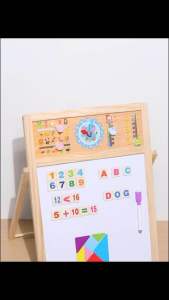 Wooden Digital Alphabet Drawing Board Magnetic Weiting White board Black Board Educational Markers