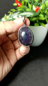 liontin batu Garut lavender real picture