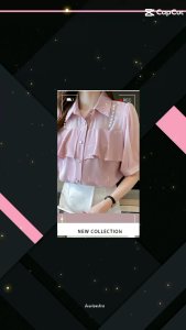 TM 7840 Kemeja Elaine Layered Short Sleeve Import