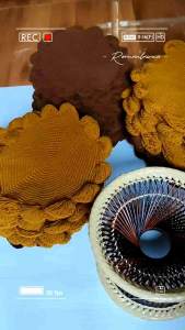 เฉวียนรองบาตร (ยุ้ยไหมพรม) ผ้ารองบาตร ยุ้ยใช้ซับขาบาตร เพื่อป้องกันบาตร หรือสลกบาตรเกิดรอยขีดข่วน และฉีกขาด ร้านขจรสังฆภัณฑ์