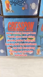 Spon cuci piring ukuran jumbo isi 12pcs dan 6pcs