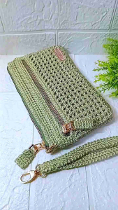 Pouch HP Rajut & Dompet HP Rajut 3 Ruang