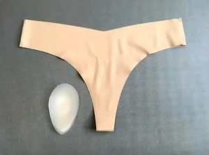 คุณสมบัติของเสื้อผ้า L จีสตริงปิดกีบอูฐพร้อมซิลิโคนไร้กาวไซส์ ราคา 38-40 นิ้ว