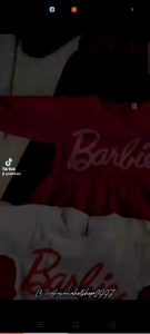 setelan barbie cringkle premium 3-12 tahun // setelan anak perempuan viral // setelan anak perempuan barbie//kaos karakter//