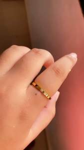 Cincin Dewasa Titanium Cantik dan Simple Permata CXB214