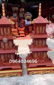 đèn thờ tháp 3 tầng gỗ hương cao 61 81 1m ( giá bán 1 đôi )