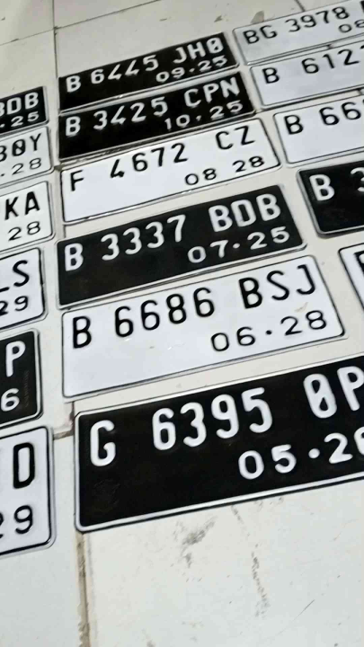 Promo Plat Nomor Motor Standar Dan Motor Listrik Font Baru Dan Font