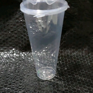 Gelas Cup Plastik PP Injection 24 oz + Tutup  isi 25 Pcs