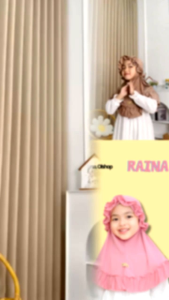 Hijab Anak - RAINA M 3-7 th / Jilbab Rempel