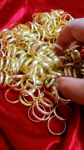 แหวนเกลี้ยงหรือแหวนปลอกมีดงานทองเหลืองแท้ไม่ชุบสีขนาด 2-6 มิล