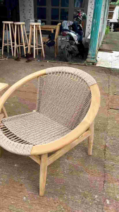 Set Kursi Bundar Bulat Teras Bola Rotan Sintetis Murah Terbaru