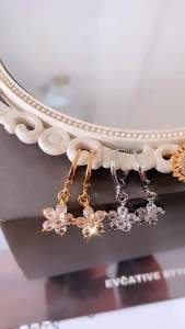 Anting Tusuk Motif Bunga Korea Earring Fashion Premium Perhiasan CXB9102023