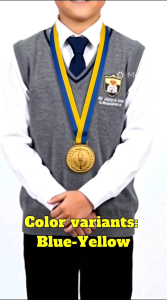 10pcs/pack two-color ready-made Polyester ribbon lanyard for medals