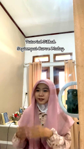 Jilbab Segi Empat Curve Malay | Malay square | Jilbab Malay Pollycatoon Premium by NayaOutfit