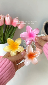 JEPIT RAMBUT BUNGA MATTE (Plumeria Hair Claw Matte) 1 pcs