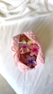 JEPIT RAMBUT BUNGA GLOSSY OMBRE (Plumeria Hair Claw Glossy) Isi 12