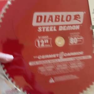 Diablo 12 in. x 80-Tooth Steel Demon Cermet II Carbide Blade for Ferrous Metals and Stainless Steel Power Tool Accessories