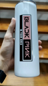 Black Pink แก้วน้ำทรงกระบอกเก็บความเย็น 600 ml