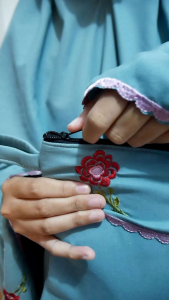 Mukena Dewasa Bordir Bunga Mawar Rose