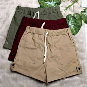 FEMELS-GARTERIZE SHORT WITH DRAW STRING STRETCHABLE WOVEN FABRIC(FREE SIZE REGULAR SIZE)