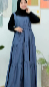 Gamis Hanifa Crinkle Airflow Premium Pakaian Wanita Dress
