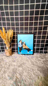 Cetak Foto Custom List Putih Hitam Bingkai MDF Ukuran 15x20cm Paket Hemat isi 5