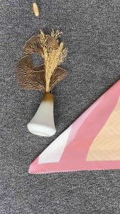 Voal Printing Instan Anak Motif Daun Polka Peach / Hijab Instan Anak Motif Lucu