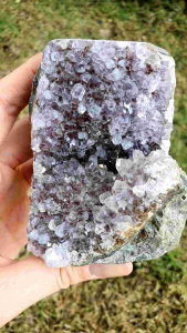 💯Natural Uruguay Purple Crystal Cluster/Amethyst Cluster/Ornaments 412g 💯天然乌拉圭紫水晶镇/紫晶簇/公司招财原石摆件412克
