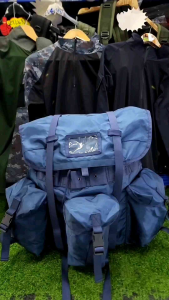 เป้โครงเหล็ก เป้สนาม เป้ร็อกแซ็ค เป้เดินป่า เกรดไทย มือ1ของใหม่ กลางแจ้ง กระเป๋า สีกรม