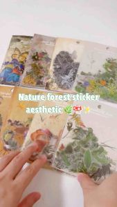 60pcs Stiker Nature Plant Tanaman Bunga Scrapbook Planner DIY Jurnal Stiker Dekor