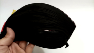 Blangkon Lipat Jogja Koncer Merah Hitam Motif Samurai Putih