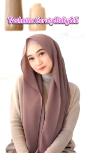 Hijab Wanita Pashmina Polos Ceruty Babydoll / Jilbab Pashmina Ceruty Babydoll / Kerudung Pashmina Ceruty Babydoll Premium / Kerudung Wanita / Jilbab Wanita Terlaris