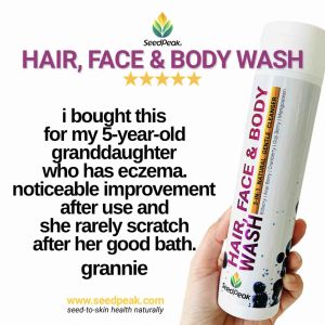 SeedPeak 3in1 [Mixed Berries] 30ML Head to Toe Natural Body Shampoo & Shower Body Wash | Dry Eczema Itchy Sensitive Rash Shower Gel | Body Shampoo | Sabun Kulit Gatal | 洗发水 | 沐浴露