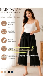 Kain Dalam Seluar Perempuan Size/Tiga Suku/Panjang
