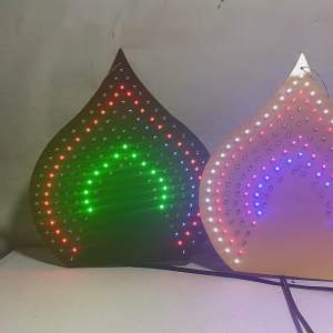 ไฟLED 12 นิ้ว 270230 เป็นไฟรูปหยด ไฟไบโพธ์ ไฟประดับ ไฟหน้าพระ 26*30cm