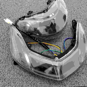 REFLEKTOR LAMPU DEPAN MIO SMILE HITAM SMOKE SET LAMPU SEN SEIN MIO SMILE HITAM SMOKE