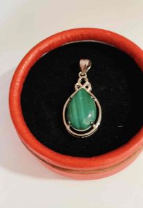 Dây chuyền mặt đá khổng tước vip bao kiểm định đá quý